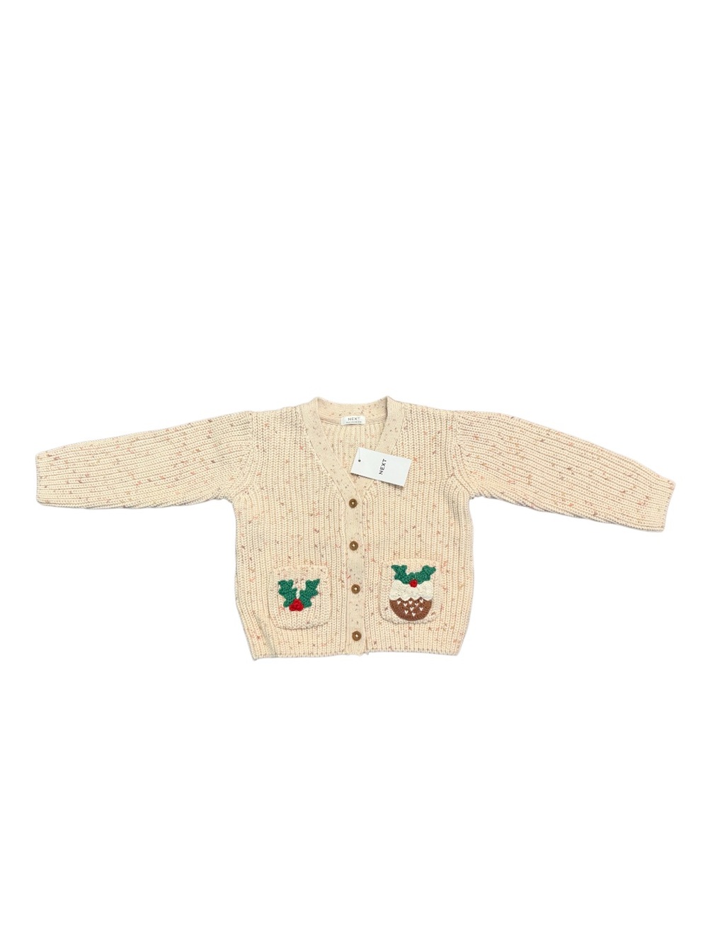 Girls Holly Jolly Christmas Knit Cardigan by Next-Size 2-3 T